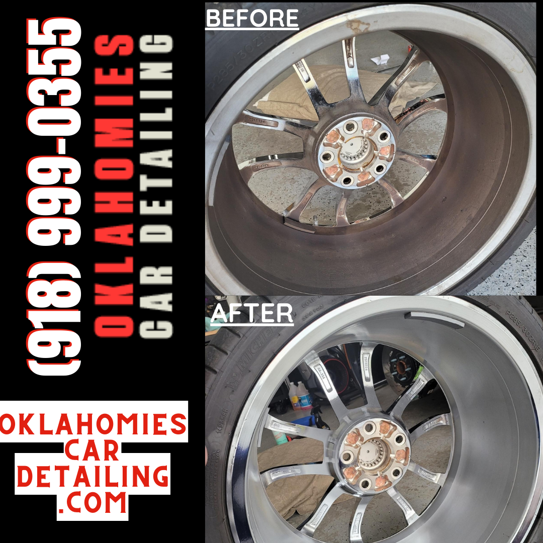 Tulsa Auto Detailing Before And After Deep Wheel Cleaning 1
