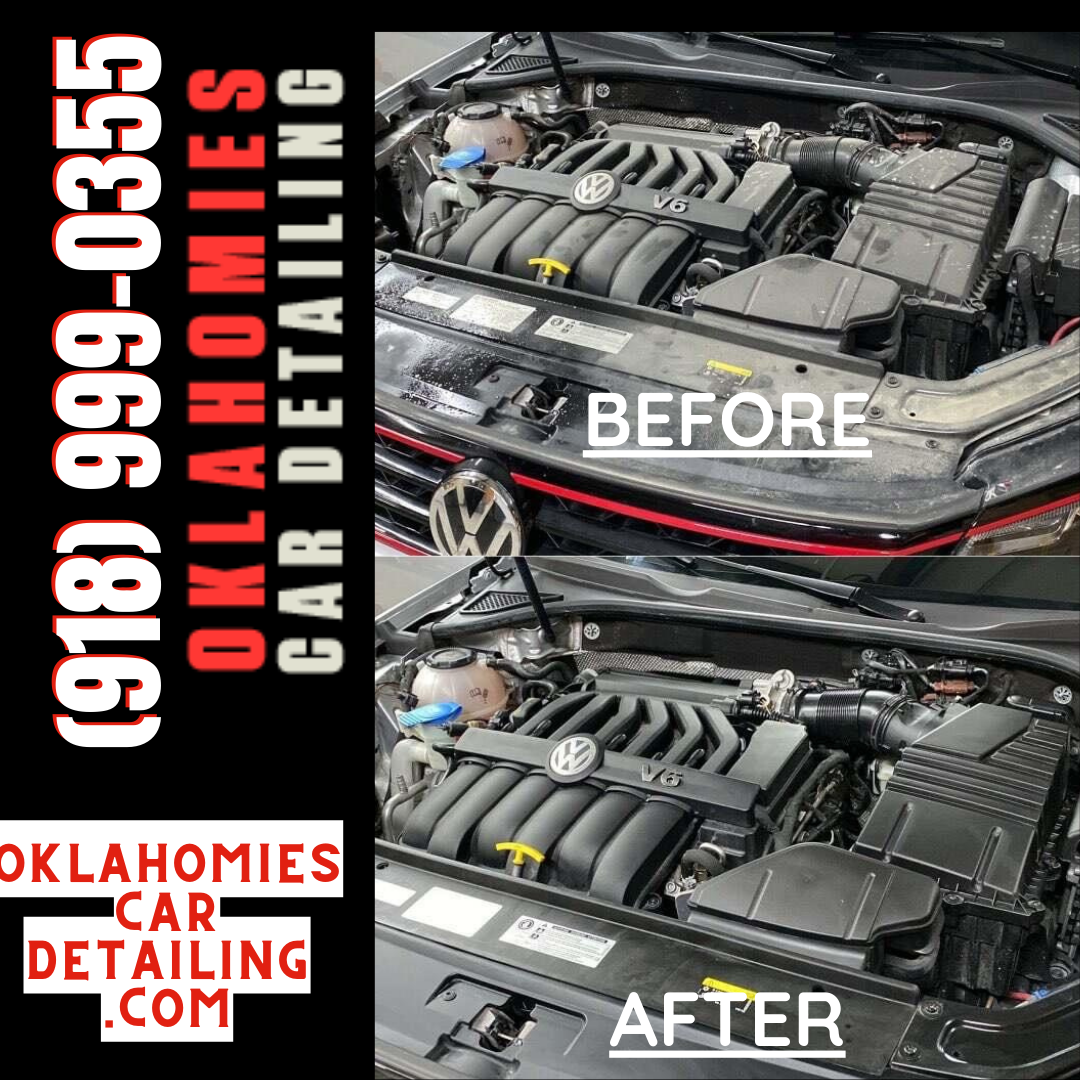 Tulsa Auto Detailing Before And After Vw Engine Bay Cleaning Tulsa 1