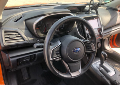 Tulsa Car Detailing Orange Subaru Suv Interior Steering 1